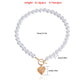 Jewelry Valentine's Day openable cover love simple OT buckle baroque pearl necklace female niche design sense