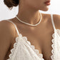 Jewelry Simple Geometric Beaded Body Chain Temperament Imitation Pearl Tassel Pastoral Back Chain Female