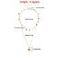 Jewelry fashion simple multi-layer drip glaze love metal piece necklace personality colorful temperament pendant