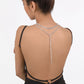 N146 Exaggerated Rhinestone Long Necklace Double Tassel Personality Fashion Necklace Internet Celebrity Retro Necklace