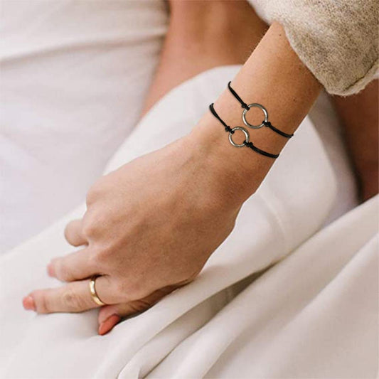 B1327 Simple Couple Bracelet Bracelet Set Simple Diamond Jewelry Niche Geometric Creative Accessories Female