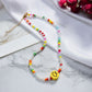 Jewelry female worker threading rice beads smiley face necklace super fairy fashion short necklace clavicle chain