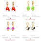 Ins cute drop earrings colorful alien flowers mushroom gossip earrings simple earrings