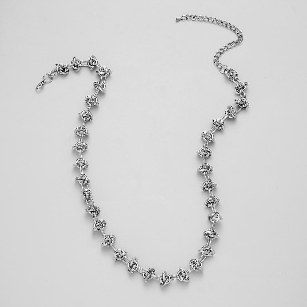 Popular Knot Chain Hip-Hop Night Thorn Necklace Adjustable Size Trendy Men's Essential Items Jewelry
