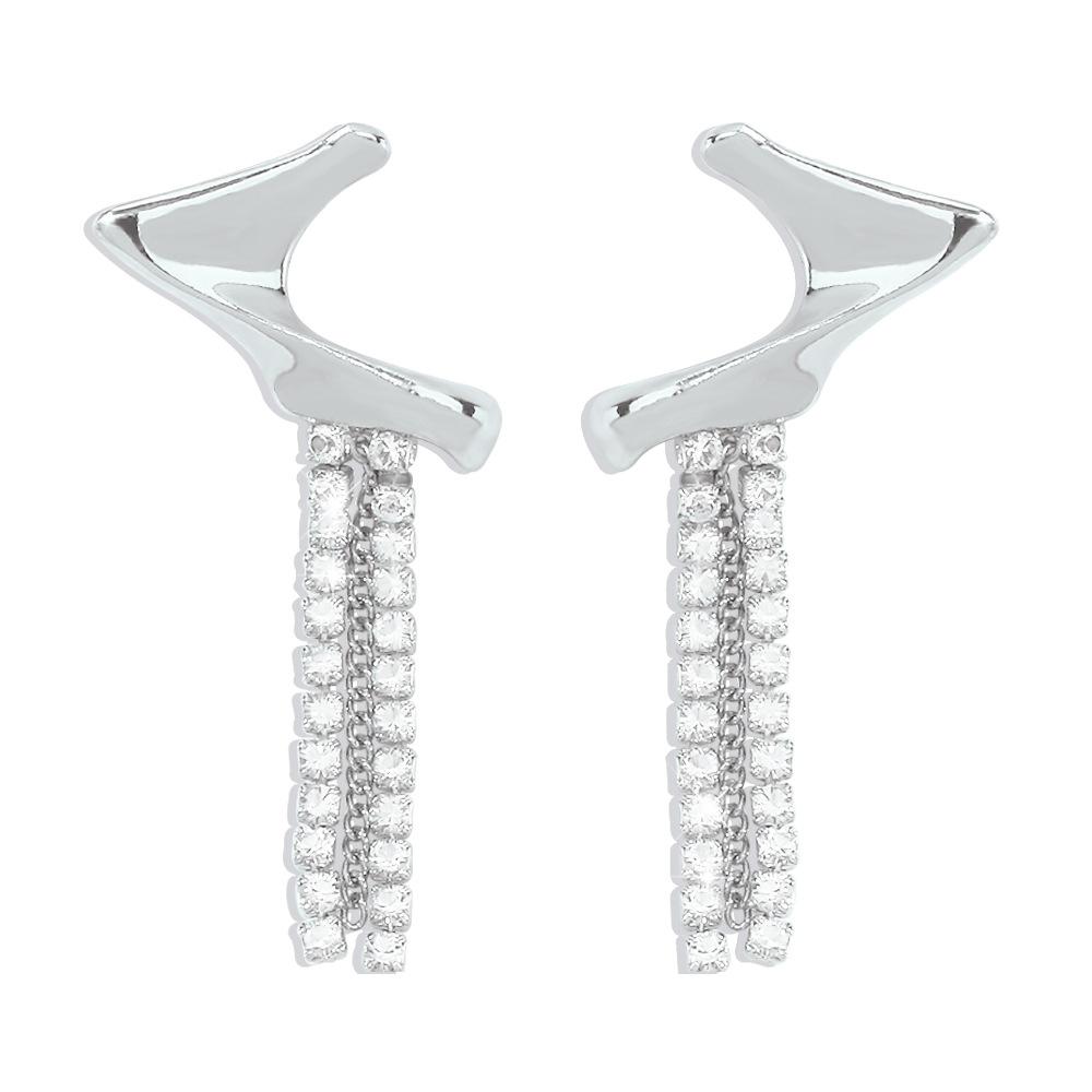 E116 Exquisite tassel earrings irregular small crowd simple earrings fashion ear bone clip women