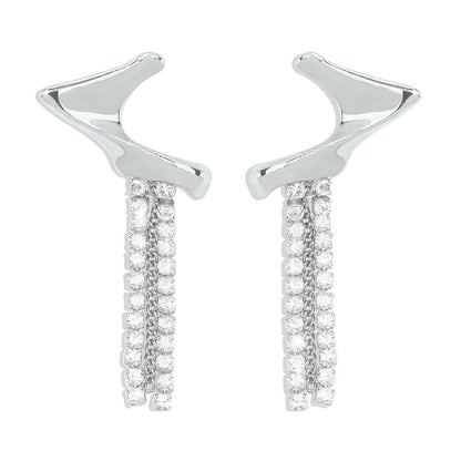 E116 Exquisite tassel earrings irregular small crowd simple earrings fashion ear bone clip women