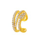 Retro diamond-studded snake-shaped ear clips without ear holes ins fashion personality simple c-shaped ear bone clip versatile earrings