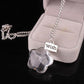 Jewelry Fashion Trendy Long Square Crystal Pendant Wishing Dandelion Necklace