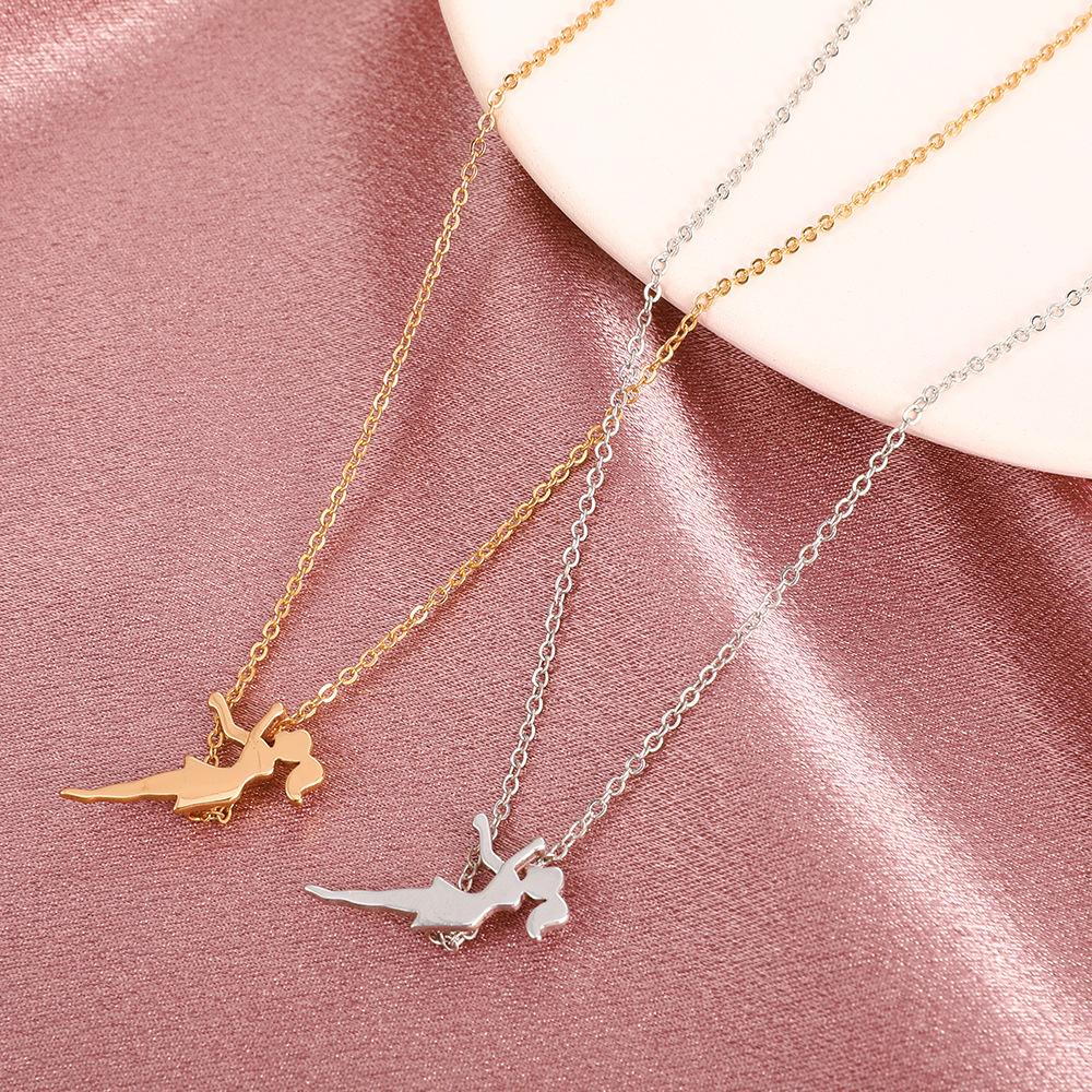 Simple temperament girl swing clavicle chain fashion ins creative design sense necklace student bestie girl