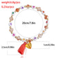 Jewelry Bohemian color soft pottery love tassel bracelet set female simple niche ins