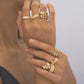 Jewelry multi-element geometric mix-and-match ring jewelry simple fun snake-shaped suit ring female