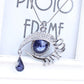 Fashion Versatile Eye Pendant Crystal Teardrop Eyelashes Necklace Long Sweater Chain Jewelry