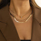 Jewelry Metal Versatile Snake Bone Chain Necklace Female Hip Hop Fashion Inlaid Rhinestone Pendant Necklace