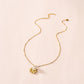 Ins niche light luxury stainless steel shell pearl gold-plated pendant fashion simple all-match metal necklace female