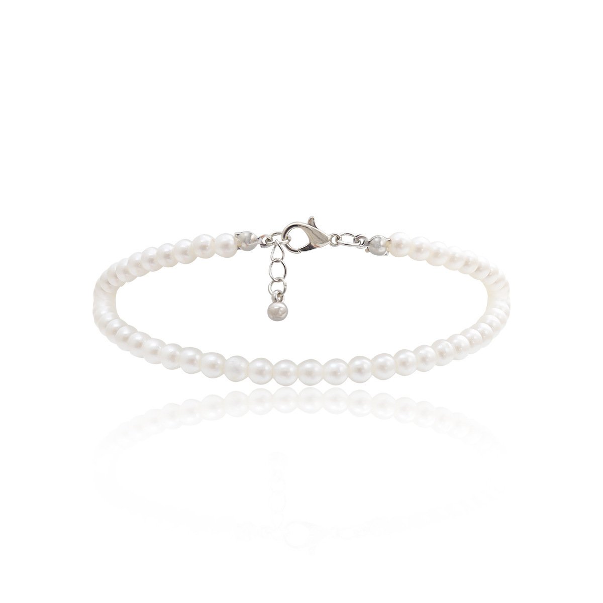 Jewelry Versatile Single Layer Beach Simple Foot Decoration Temperament Niche Imitation Pearl Handmade Anklet