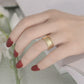 Fashion Open Titanium Steel Ring Geometric Beat Pattern Retro Stainless Steel Ring Jewelry