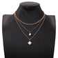 Sweater Chain Fashion Trend Chain Clavicle Chain Simple Pearl Pendant Three Layer Necklace