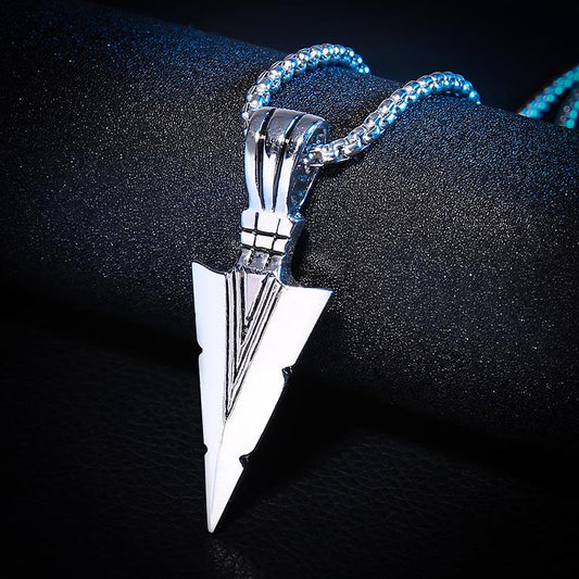 hiphop triangle pendant fashion exaggerated metal men's street trend all-match necklace