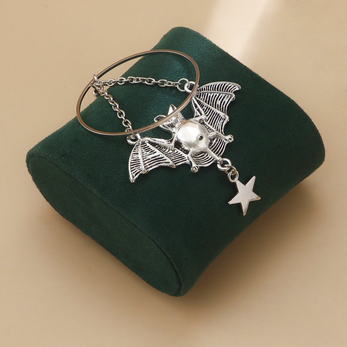 Jewelry ins geometric large ring Batman pendant earrings ear hook female earrings high-end niche