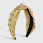 F221 wide-brimmed fabric headband fashion stained glass diamond knotted headband versatile hair accessories