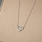 Titanium Steel Hollow Heart Necklace Ladies Full Diamond Exquisite Peach Heart Internet Celebrity Clavicle Chain Birthday Gift
