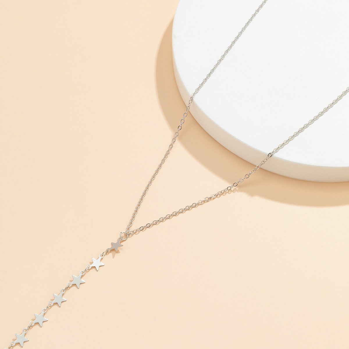 Jewelry Sexy Star Tassel Necklace Body Chain One Chain Simple Thin Chain Metal Back Chain