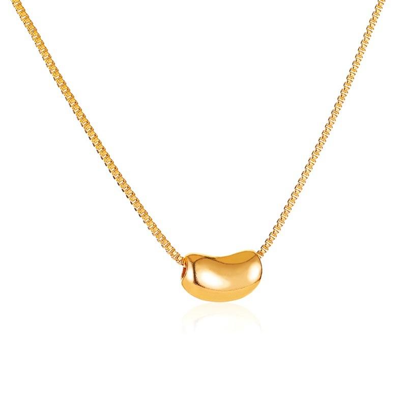 Niche design sense simple small bean necklace cold creative all-match pea collarbone chain