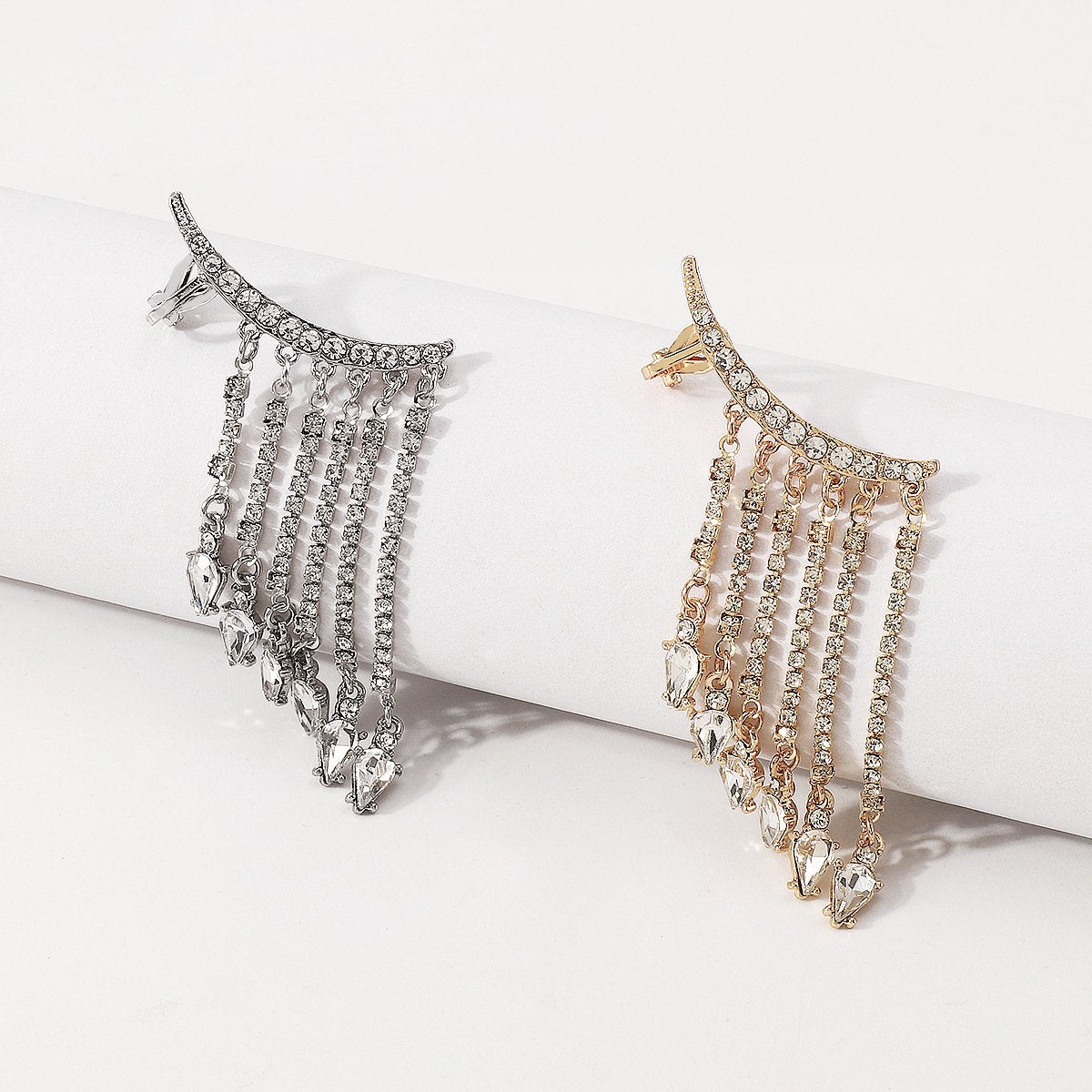 E1137 Jewelry Water Drop Diamond Simple Tassel Personality Fashion Ear Hanging Sweet Cool Girl Earrings