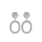 Personalized Geometric Frosted Stud Earrings Exaggerated Circle Embossed Ladies Earrings