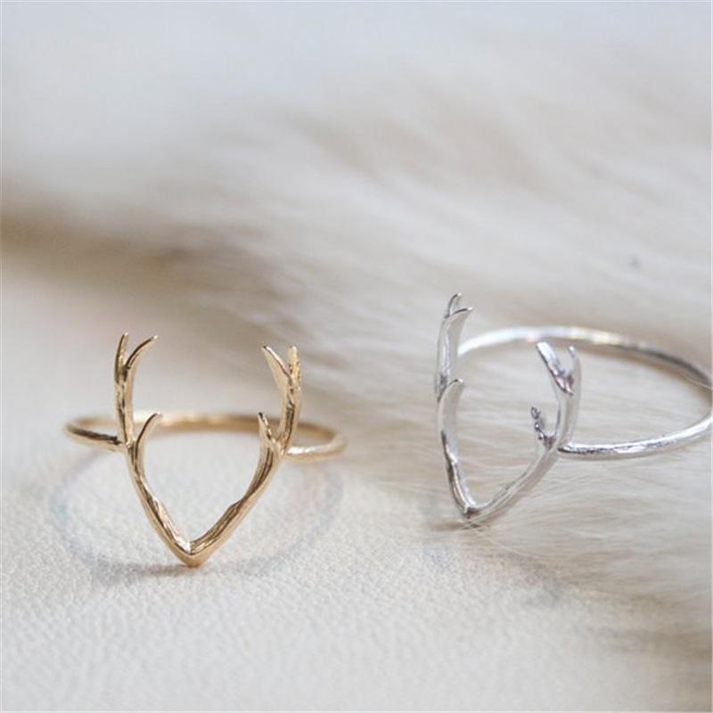 Popular Knuckle Ring Fashion Simple Antler Couple Ring