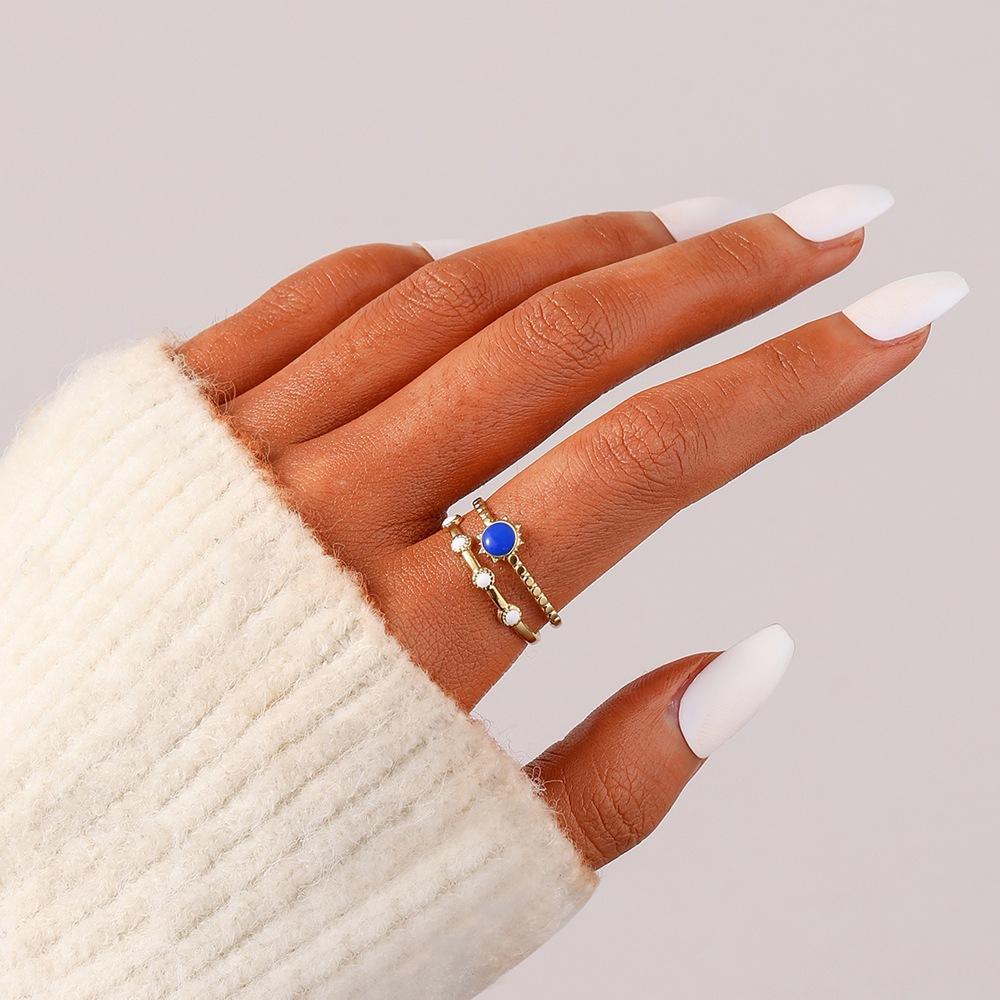 Exquisite light luxury niche design women's stainless steel opening adjustable color sun star ring