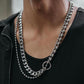 Jewelry Versatile Set Beads Handmade Necklace Personality Asymmetric Hip-Hop Geometric Chain Necklace