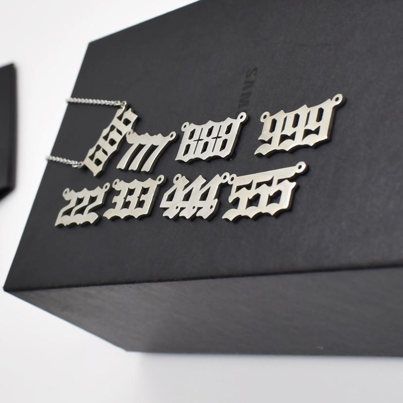 Personalized number number 111999 stainless steel pendant necklace female student couple party gift