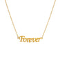 forever letter necklace female clavicle chain love you forever pendant net red same style simple creative all-match