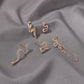 Set earrings personality five-piece set full of diamonds snake-shaped earrings punk street hipster earrings