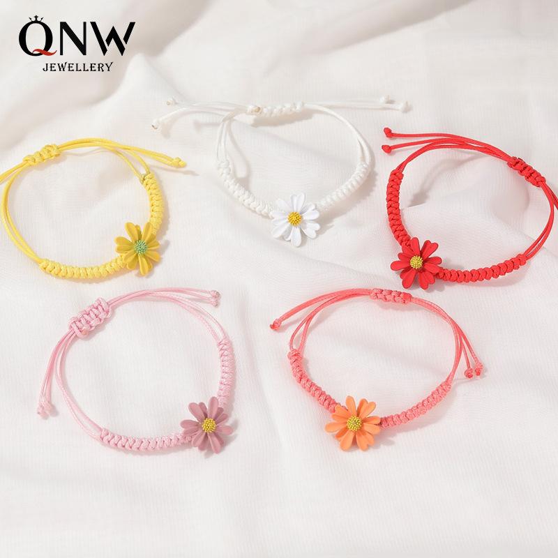 Summer small daisy bracelet hand-woven hand rope small fresh red rope bracelet Mori students girlfriends hand ornaments