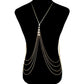 Fashion Exaggerated Multilayer Tassel Pearl Body Chain Necklace