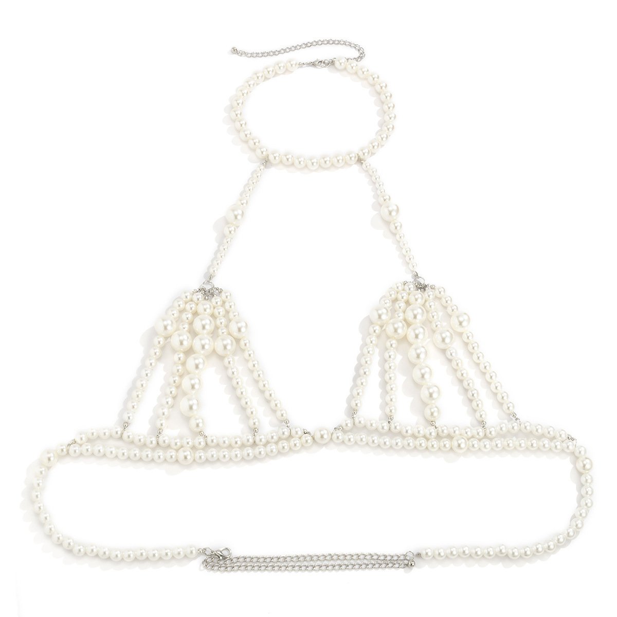 Sexy Vacation Imitation Pearl Bra Dress Chain Trendy Bikini Chain Body Chain Women