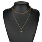 Fashion Simple Cross Pendant Choker Necklace Ladies Alloy Clavicle Chain Accessories