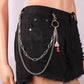 Autumn and winter double-layer pants chain Christmas chain with snowflake socks embellished with festive ornaments