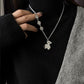 Little bear letter pendant necklace female ins hip-hop stitching smiley sweater necklace niche necklace female accessories