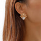 1163 Medieval Palace Simple Pearl Earrings Niche Retro Elegant Personality Geometric Earrings