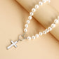 Jewelry mix and match beaded necklace shell beads cross mother of pearl necklace hot girl sweater chain high sense