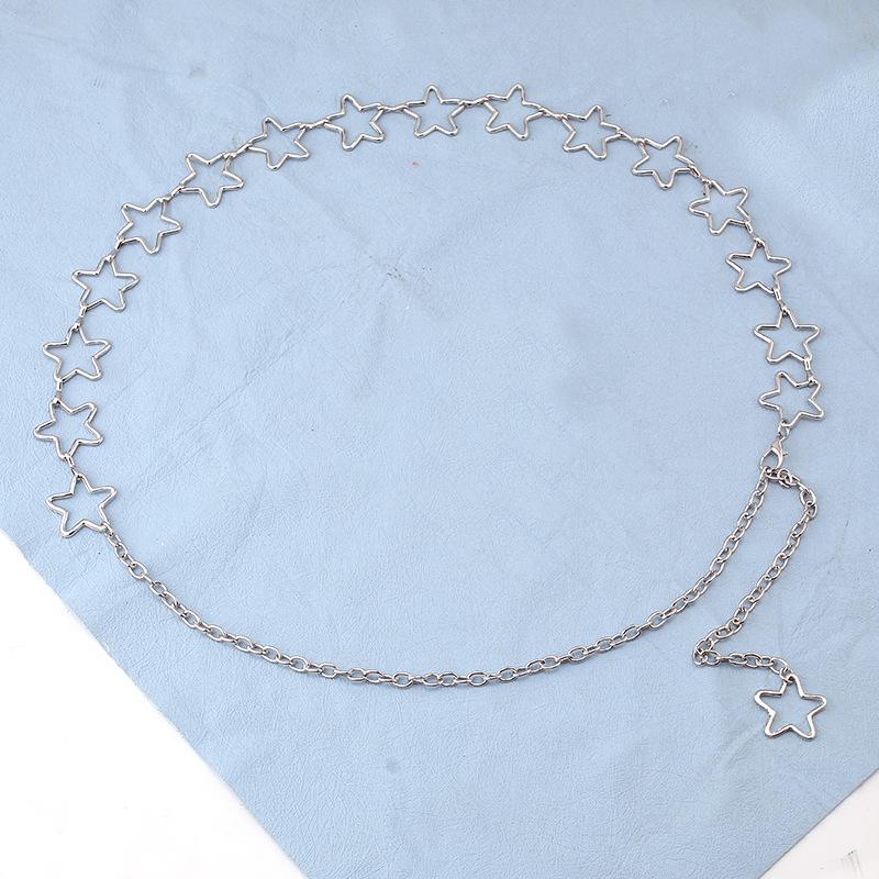 Jewelry fashion single-layer multiple star combination decoration simple and versatile dress waist chain