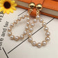 Pearl Geometric Love Stud Earrings Popular Exaggerated Earrings Street Stall Jewelry