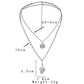 Domineering men's simple personality double-layer stainless steel coin totem pendant niche design snake stacked necklace