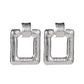 Earrings Simple Metal Brushed Earrings Stud Earrings Fashion Square Retro Earrings