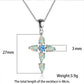 Explosive cross pendant necklace women's summer collarbone chain opal jewelry with diamond head jewelry