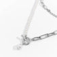 Jewelry Fashion Long Ball Chain Stacked Necklace Retro Personality Pearl Ot Buckle Necklace