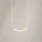 Minimalist Curved Bar Pendant Necklace Popular Elements Small Jewelry